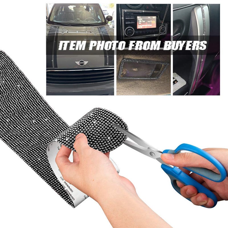 eing Bling 4 Pcs Universal Car Door Kicking Protection Stickers (2 Front Door and 2 Back Seat) White - Image 2